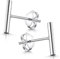 Materia Stab Ohrringe Silber 925 - Damen Ohrstecker klein SO-352-Silber