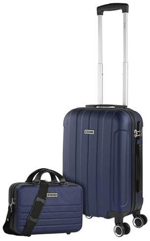 ITACA Set valigie, Offerte Valigia Grande Rigida, Valigia Media Rigida e Bagaglio a Mano Set di Valigie Havel, Marino, 55 cm + 35 cm