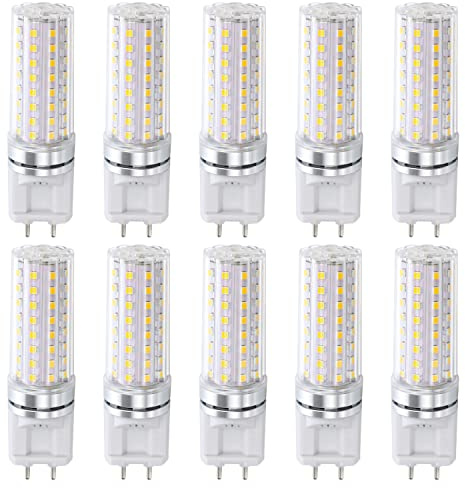 TPMAFF LED G12 Birnen, G12 Bi-Pin Sockel Maisglühbirne, 15 Watt 2200 LM, 4000 K, Nicht dimmbar AC 85 V ~ 265 V (10 Stück)