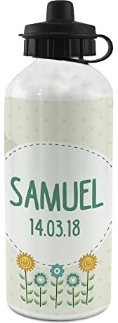 LolaPix Gourde Metal Enfant Personnalisé avec Prenom. Cadeaux Personnalisés pour Enfants. Bouteille Inoxydable Aluminium Personnalisée. Chouette