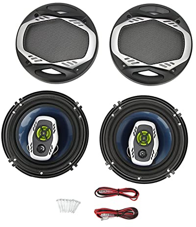 Elprico Car Coaxial Speakers, 6.5 Inch Car Sound Speaker 90dB 4 Ohms 600W Treble Bass Car Loudspeaker for All Car Sound Systems