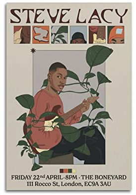 Rudd Steve Lacy Poster, dekoratives Gemälde, Leinwand, Wandposter und Kunstbild, modernes Familien-Schlafzimmer, Deko-Poster, 30 x 45 cm, ohne Rahmen