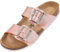 Palado Pantoletten Damen Samos EGS - bequeme Sandalen Made in Spain - Hausschuhe mit dämpfendem Kork-Fußbett - modische Sommerschuhe Orange Metallic UK9 - EU42