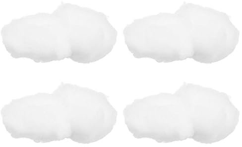 4 Pièces Nuages simulés Décor De Plafond Décor Suspendu Au Infonuagique Lumineux Flottant Pendentif Suspendu Au Plafond Nuages Blancs Coton Artificiel 3D Blanche