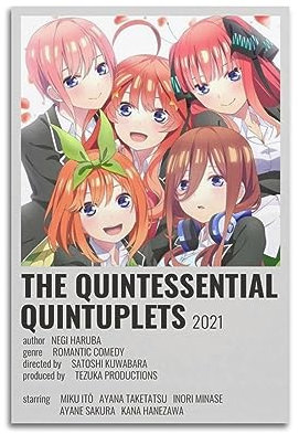 JEAM The Quintessential Quintuplets Ästhetische Bilder, individuelles Raumdekor, Wohnheim, Wanddekoration, Kunstposter, Albumcover, Bild, Dekor-Poster, 30 x 45 cm, ungerahmt