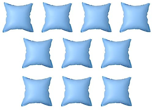 RAUGAJ Aufblasbare Winter-Luftkissen für oberirdische Poolabdeckungen, PVC, 10 Stück, Farbe: Blau