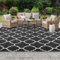 OIGAE Outdoor Teppich Wetterfest 180x270CM Balkon Teppich Wetterfester Outdoor Teppich Für Terrasse Garten Schwarz Teppich Plastik Recyceltem Wendbarer Teppiche UV Beständig