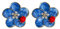 Wendalern Boho Blume Ohrstecker Ohrringe Blau Blumen Marienkäfer Ohrringe Vintage Gänseblümchen Blumen Emaille Ohrringe Perle Blume Aussage Ohrringe Brautschmuck Für Frauen Und Mädchen