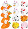 12 Stück Aufziehbare Hasen mit Karotte Set, Osterhasen als Mitbringsel, Kinder Ostergeschenk Aufziehspielzeug, Spielzeugauto Aufzugsauto Fahrende Hasen, Party Mitgebsel ideal für Jungen Mädchen