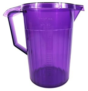 Harfield 750ml Shatterproof Copolyester Plastic Pitcher Measuring Drink Jug with Lid BPA Free Graduated (Purple)