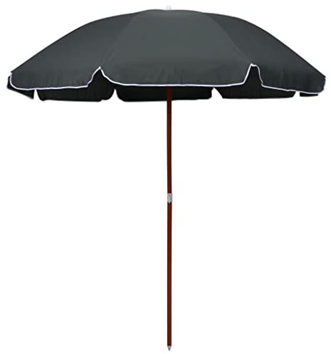CBLDF Sonnenschirm mit Stahlstange 240 cm anthrazit