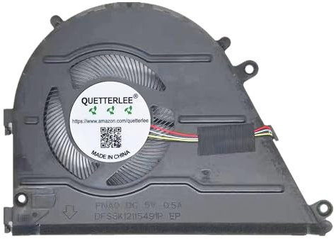 QUETTERLEE New Laptop CPU Cooling Fan for HP Pavilion Aero 13-BE 13-BE2032AU 13-BE2047AU 13-BE0032AU 13-BE0033AU 13-BE2024AU 2025AU TPN-W152 2021 Series M52816-001 DFS5K12115491P FNA0 DC 5V 0.5A Fan