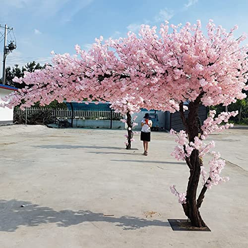 ZHPPED Künstliche Kirschblütenbäume Hellrosa Kirschblütenbaum Bogen Rosa Gefälschte Sakura-Blume Indoor Outdoor Home Office Party Seidenblume Gefälschter Sakura-Baum,1x0.6m/3.2x1.9ft