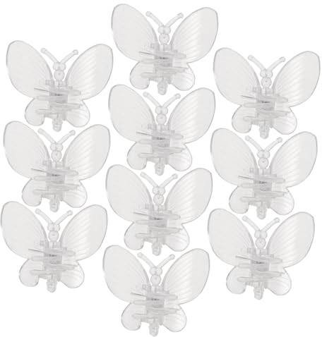 VINTORKY 10Stücke Orchideen Clips Klare Pflanzen Clips für Kleine Pflanzenstiele Praktische Befestigungsklammern für Phalaenopsis und Andere Orchideen Pflanzenstützclips für Den Garten
