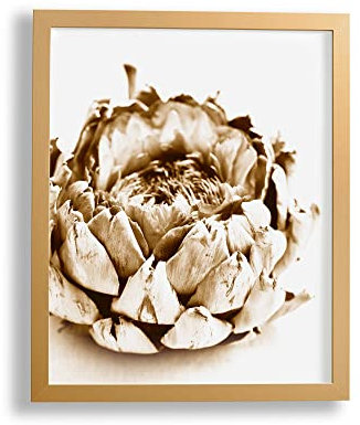 VO design Finn Premium Bilderrahmen Posterrahmen 42x59,5 cm Farbe Gold Schlicht 59,5x42 cm mit weisser Rückwand und Antireflex Acrylglas