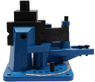 Begoniape Universal Winkelbieger Manuell Biegemaschine für Metall Blech Rohr 120 Grad Winkelbiegegerät mit 5 Matrizen und Abnehmbar Biegehebel