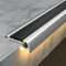 ZYXQQJ Treppenkantenleiste Aus Aluminium, Anti-Rutsch-Streifen Mit LED-Lichtschlitz, Stufenkantenleiste Für Kino, Hotel, Zuhause, Schule(Black)