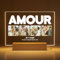 Greatminer Cadeau Personnalisé Amour avec Photo et Dédicace - Cadre Photo Personnalisé Couple - Cadeau Femme Homme Anniversaire Saint-Valentin - Verre Acrylique 18x14 cm avec Option de Socle LED