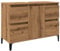 vidaXL Waschbeckenunterschrank, Waschtischunterschrank mit Stauraum, Unterschrank Metallbeine für Badezimmer, Badschrank Badezimmerschrank, Artisan-Eiche Holzwerkstoff