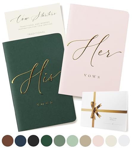 ARTESORI Livre de vœux de mariage pour elle et lui, toucher doux, gravure dorée, 28 pages lignées, livres de vœux de mariage pour elle et lui, essentiels de mariage, cadeaux de liste de mariage,