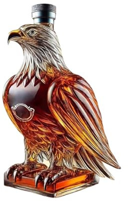 LUCKYKUN Adler Bouteille de whisky, carafe d'aigle à whisky, décoration de bar amusante, carafe à aigle en forme de whisky, cadeaux pour les amateurs de whisky, papa, mari ou petit ami