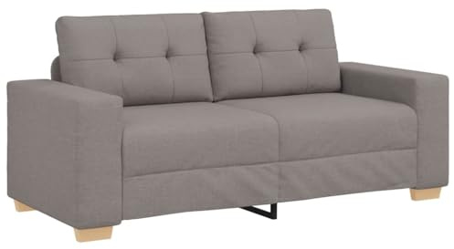 vidaXL Loveseat-Sofa Taupe 180x77x82 cm Stoff