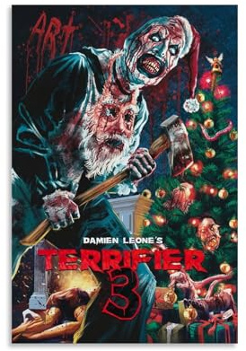 PANTTING Terrifier Horrorfilm-Poster, ästhetischer Leinwand-Kunstdruck, Heimdekoration für Schlafzimmer, Wohnzimmer, 30 x 45 cm, ungerahmter Stil