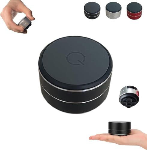 Hliloy Buzzgo Speaker, Buzzgo Echo Speaker, Mini Subwoofer, Bone Conduction, Bone Conduction Resonance Subwoofer, Tereo Bass Portable Small Wireless with Suction Cup (Black)