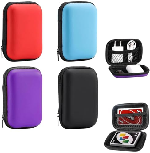 Heyumybit Custodia Carte da Gioco,4 Pezzi Scatola Porta Carte da Gioco,Impermeabile e Resistente All'umidità Custodia per Cavi,Borsa Portaoggetti per Giochi di Carte