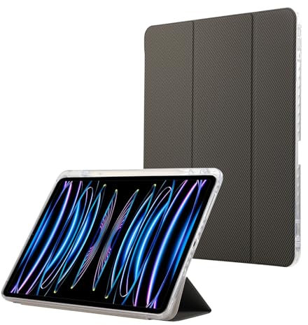 Viaggio con tablet Slim Case Compatible with ipad Air 13 M2 2024 & Pro 12.9 inch Cover 6th/5th/4th/3rd Gen (2022/2021/2020/2018),Case with Pencil Holder, Trifold Stand Protective Cover, Auto Wake/Slee