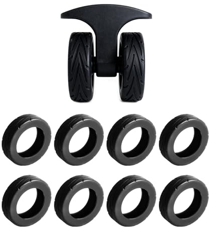 8 coperture protettive per bagagli, in silicone antiscivolo, per valigie da viaggio, antipolvere, antigraffio, riduzione del rumore, per ruote da 5,1 a 6,1 cm