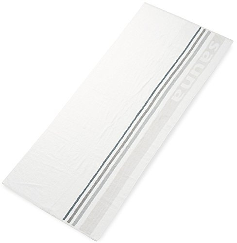 CelinaTex Stripes Saunatuch Doppelpack 80 x 200 cm weiß Baumwolle Badehandtuch Frottee Handtuch Duschtuch Standlaken