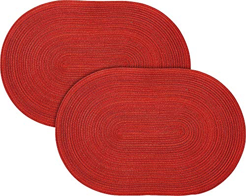 Pichler Tischset Samba 2er-Pack rot Größe oval: 33x48 cm