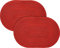 Pichler Tischset Samba 2er-Pack rot Größe oval: 33x48 cm
