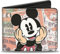 Buckle-Down Herren Classic Mickey Sitting Pose Close-up Stacked Comics Reisezubehr-Bi-Fold-Brieftasche, Mehrfarbig, Standard größe