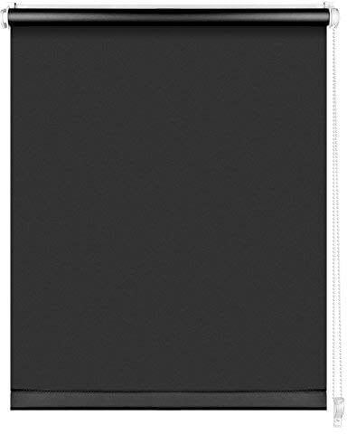 S SIENOC Tenda a Rullo Oscurante Lsolante Facili da Montare Nero L150 x W110 cm per Finestra, Oscurante Klemmfix, Montabile Senza