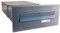 B-042 Edelstahl Mauerdurchwurf Briefkasten mit Namensschild (Tiefe: 39-62 cm) - LETTERBOX24.de
