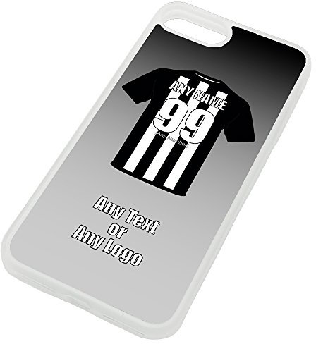 Personalised Gift - Newcastle iPhone 7 Plus / 8 Plus + Case (Football Design) - Any Name Message Unique TPU Mobile Cover Apple - The Toon Geordies United Club
