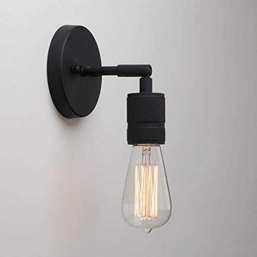 Yosoan Lighting Vintage Up/Down Wall Light Industrial Antique Wall Lamp Fitting Fixtures,Wall Sconce Edison Lamp for Kitchen, Hall, Dining Room, Bedroom,Bar, Restaurants, Coffee Shop (Black)