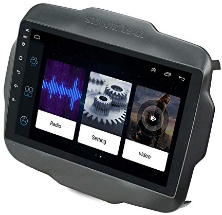 EZoneTronics Carplay Android Autoradio Stereo für Jeep Renegade 2015-2018 Touchscreen High Definition GPS-Navigationsspiegel Link WiFi Bluetooth USB-Player 2G RAM + 32G ROM