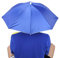 Nivvity Ombrello da Sole, 65 cm Protezione Solare Ombrello Antivento Montato sulla Testa Ombrello con Cappello Pieghevole(Blu Reale)