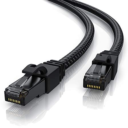 CSL - Cable de red Cat 7 (2 m, Gigabit Ethernet LAN, revestimiento de algodón, 10.000 Mbits, cable de pares trenzados, cable de red Cat. 7, apantallado PIMF, con conector RJ 45)