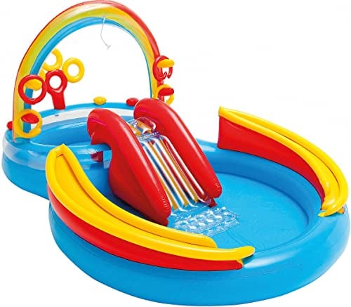 Piscina Hinchable para Niños Intex Parque de Juegos Arcoíris 297 x 135 x 193 cm 381 L