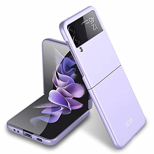 FTRONGRT Hülle für Samsung Galaxy Z Flip 3, Ultra Dünn, Leicht, Anti-Kratzer, Stoßstange Hardcase Handyhülle für Samsung Galaxy Z Flip 3-Lila