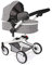 Yolo Poussette de poupée combinée 2 en 1 pour Enfants de 4 à 8 Ans, Gris Jean