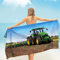 Rowjoy Traktor Strandtuch, 70 x 140cm Mikrofaser Strandtuch, Badetuch Handtuch für Kinder,Damen,Herren, Sandfrei für Strand, Pool, Schwimmen, Badezimmer (T1-70x140cm)