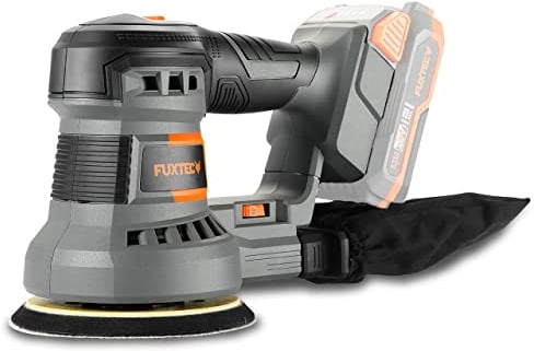 FUXTEC Akku Exzenterschleifer 20V FX-E1RS20 – Rotationsschleifer mit Geschwindigkeitsregler & Staubsammelbeutel – Schleifpapiergröße 125 mm (ohne Akku und Ladegerät)