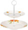 Madame Coco Etagere 2 Etagen Porzellan Weiß, groß Tortenständer 2 Etagen, Tortenplatte Rund Cake Pop Ständer, Kuchenplatte Gemustert, Kuchenteller, Cupcake Ständer Tortenständer Etageren Kuchenständer