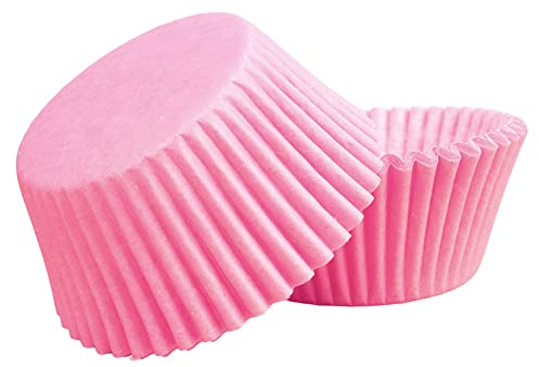 100 Pink Paper Cupcake Cases - Small Muffin Cupcake Wrapper Paper Cases for Girl Baby Shower Wedding Birthday Easter Party Cake Decoration