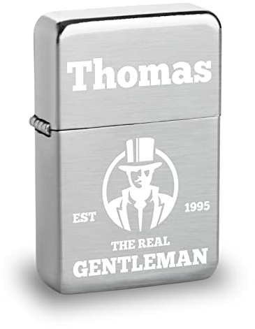 Feuerzeug mit Gravur - Geburtstagsgeschenk für Männer - personalisiertes Feuerzeug mit Gravur/Geschenk für Ihn/personalisierte Geschenke für Papa